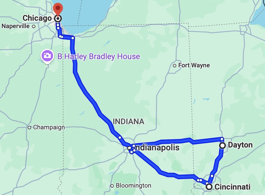 Chicago to Cincinnati